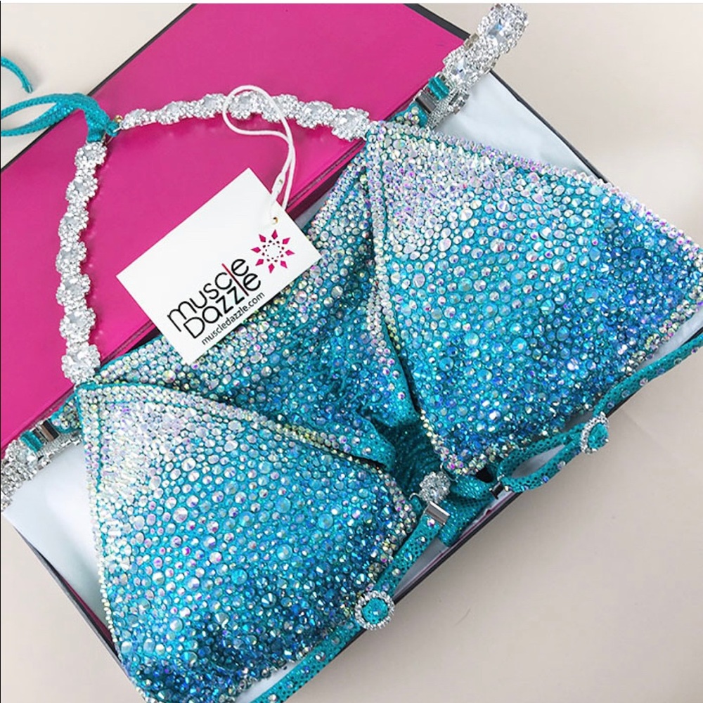 Full crystal custom made competition bikini .